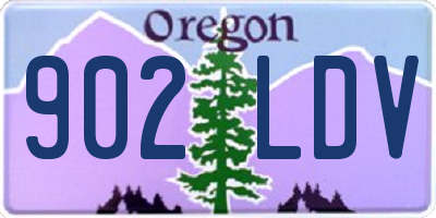 OR license plate 902LDV