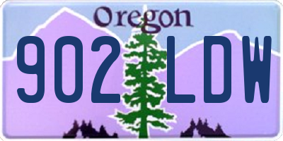 OR license plate 902LDW
