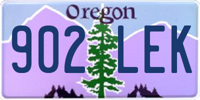 OR license plate 902LEK