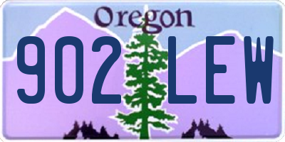 OR license plate 902LEW