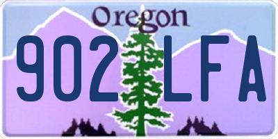 OR license plate 902LFA