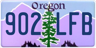OR license plate 902LFB