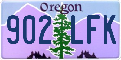OR license plate 902LFK