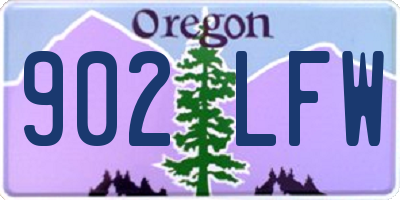 OR license plate 902LFW