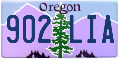 OR license plate 902LIA