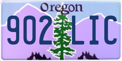 OR license plate 902LIC