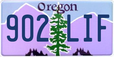 OR license plate 902LIF