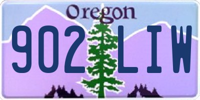 OR license plate 902LIW