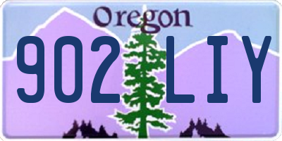 OR license plate 902LIY
