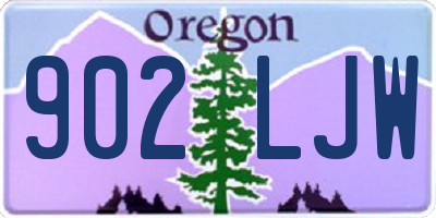OR license plate 902LJW