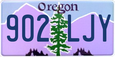 OR license plate 902LJY