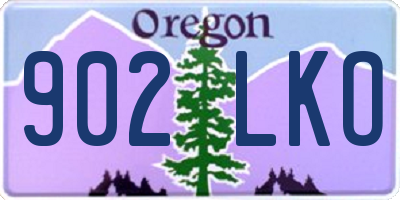 OR license plate 902LKO