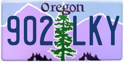 OR license plate 902LKY