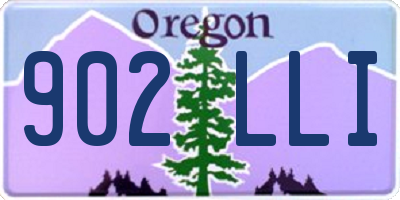 OR license plate 902LLI