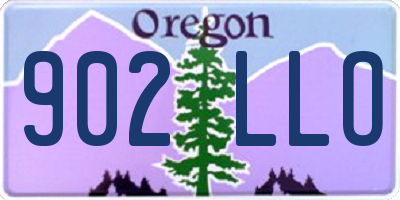 OR license plate 902LLO