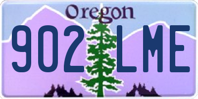 OR license plate 902LME