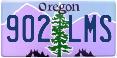 OR license plate 902LMS