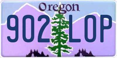 OR license plate 902LOP