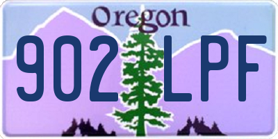 OR license plate 902LPF