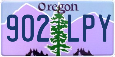 OR license plate 902LPY
