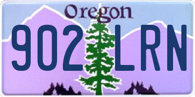 OR license plate 902LRN