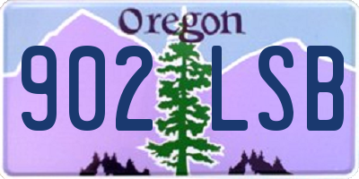 OR license plate 902LSB