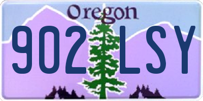 OR license plate 902LSY