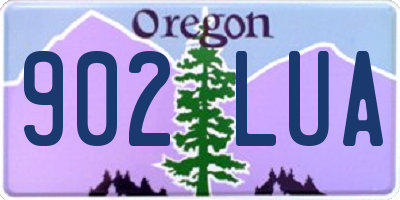 OR license plate 902LUA
