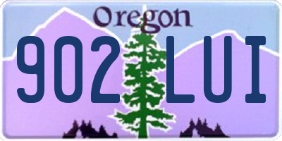 OR license plate 902LUI