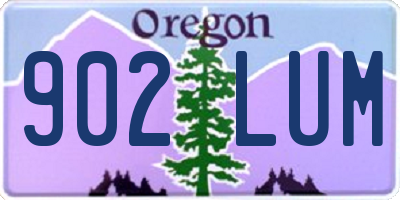 OR license plate 902LUM