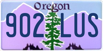 OR license plate 902LUS
