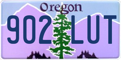 OR license plate 902LUT