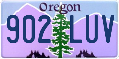 OR license plate 902LUV