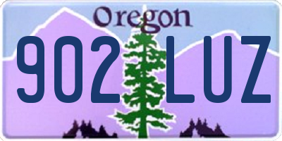 OR license plate 902LUZ