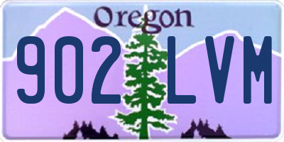 OR license plate 902LVM