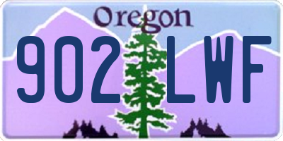 OR license plate 902LWF