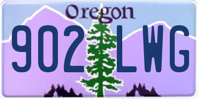OR license plate 902LWG