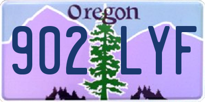 OR license plate 902LYF