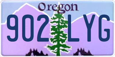 OR license plate 902LYG