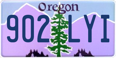 OR license plate 902LYI
