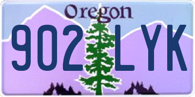 OR license plate 902LYK