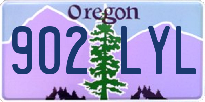 OR license plate 902LYL