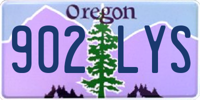 OR license plate 902LYS