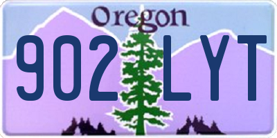 OR license plate 902LYT