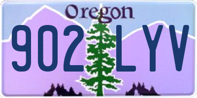 OR license plate 902LYV