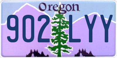OR license plate 902LYY