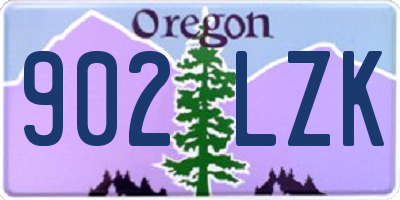 OR license plate 902LZK