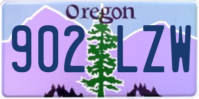 OR license plate 902LZW