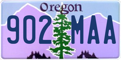 OR license plate 902MAA