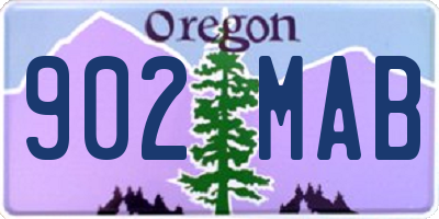 OR license plate 902MAB
